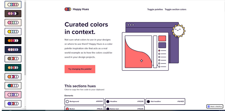 Happy Hues-设计师必备必收藏的常用配色网站推荐